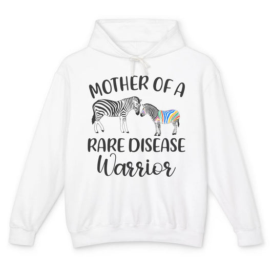 Mother Of A Rare Disease Warrior Zebra Rare Disease Mom Unisex Lightweight Hoodie