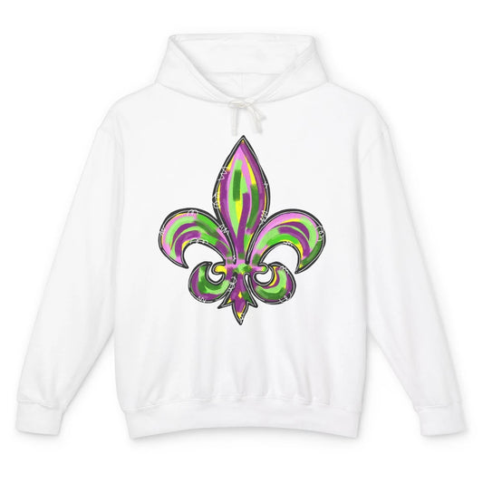 Happy Mardi Gras Fleur De Lis New Orleans Carnivals Costume Unisex Lightweight Hoodie