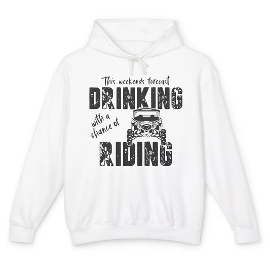 Vintage UTV Weekend Forecast Drinking Mud Riding SXS Life Unisex Lightweight Hoodie