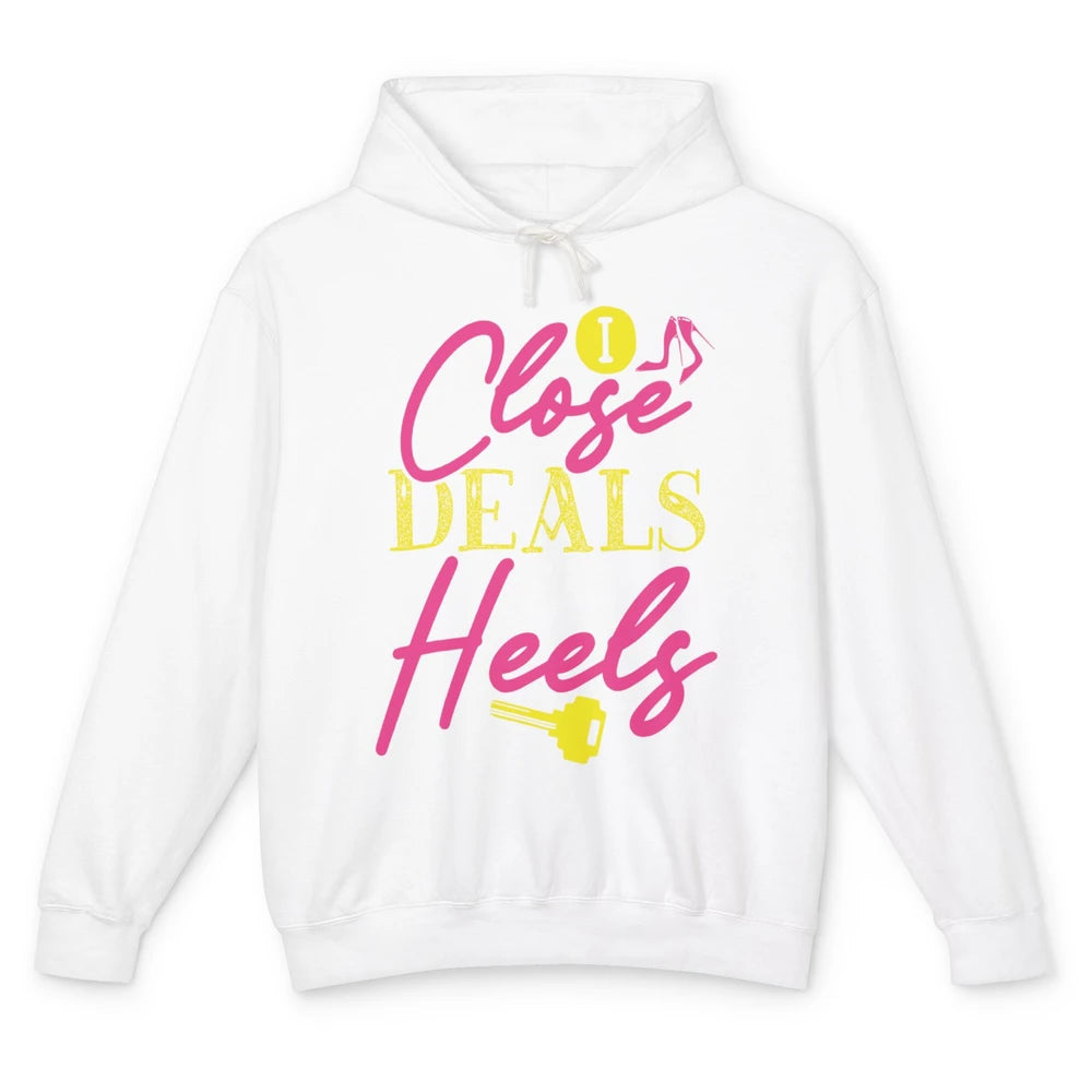 Real Estate Agent Women Closing Deals In High Heels Realtor Unisex Lightweight Hoodie