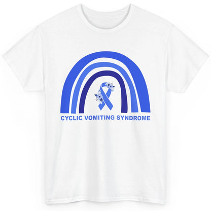 Cyclic Vomiting Syndrome Awareness Blue Ribbon Rainbow Classic Unisex T-Shirt