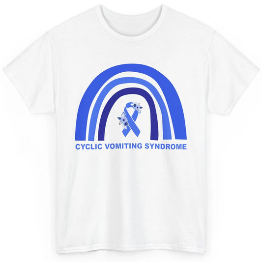 Cyclic Vomiting Syndrome Awareness Blue Ribbon Rainbow Classic Unisex T-Shirt