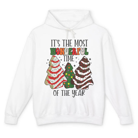 Christmas Tree Cakes Most Wonderful Time Of Year Christmas Unisex Lightweight Hoodie