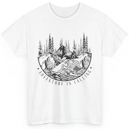 Adventure Is Calling Mountain Outdoor Wilderness Hiking Classic Unisex T-Shirt