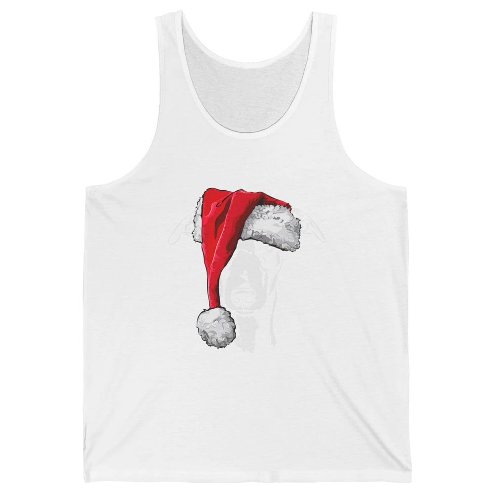 Merry Christmas Funny Whippet Santa Claus Hat Xmas Dog Retro Unisex Jersey Tank