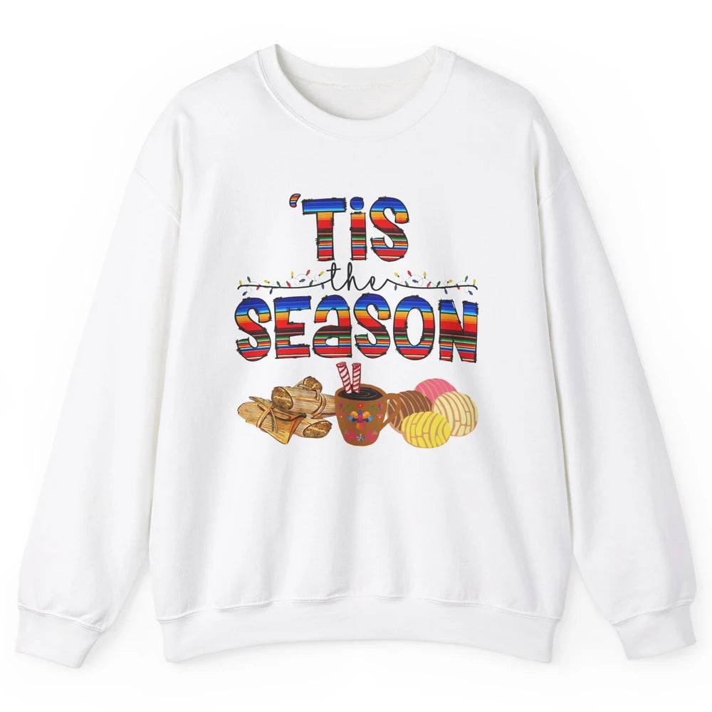 Tis The Season Mexican Christmas Concha Tamale Sweet Bread Unisex Crewneck Sweatshirt