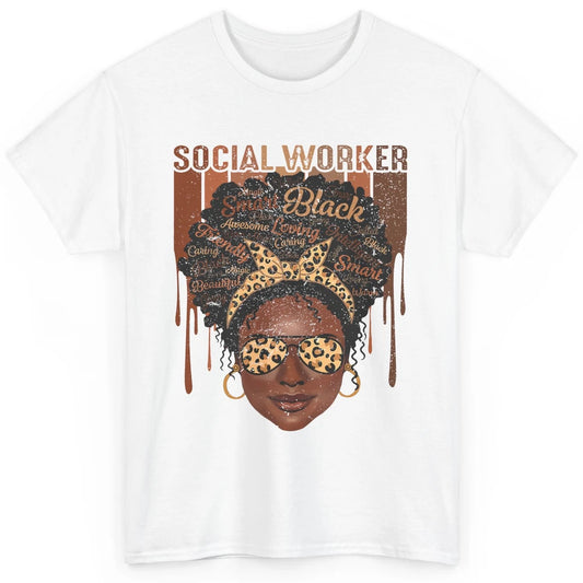 Social Worker Afro Messy Bun African American Social Work Classic Unisex T-Shirt