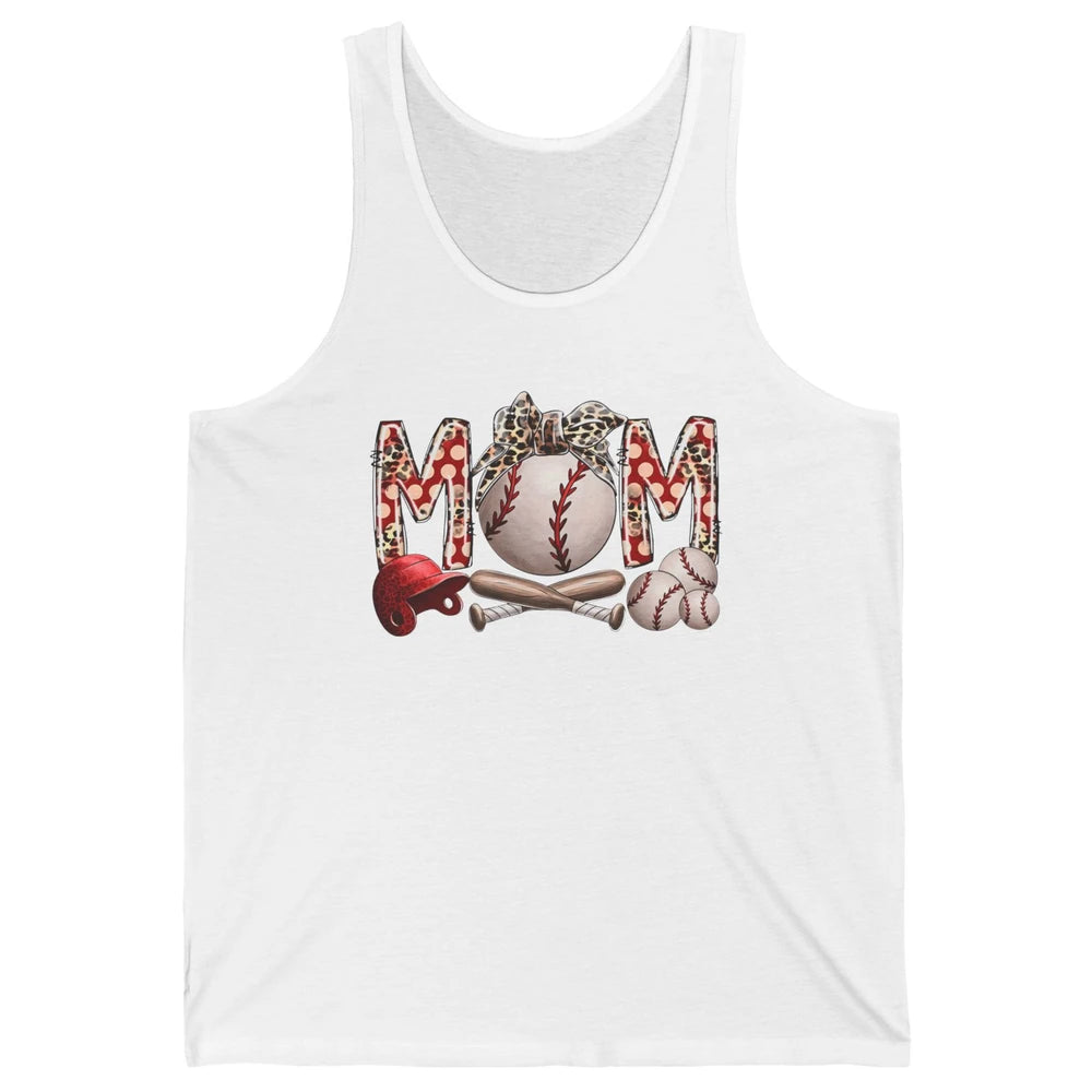 Baseball Mom Leopard Bandana Mom Love Baseball Mother's Day Unisex Jersey Tank