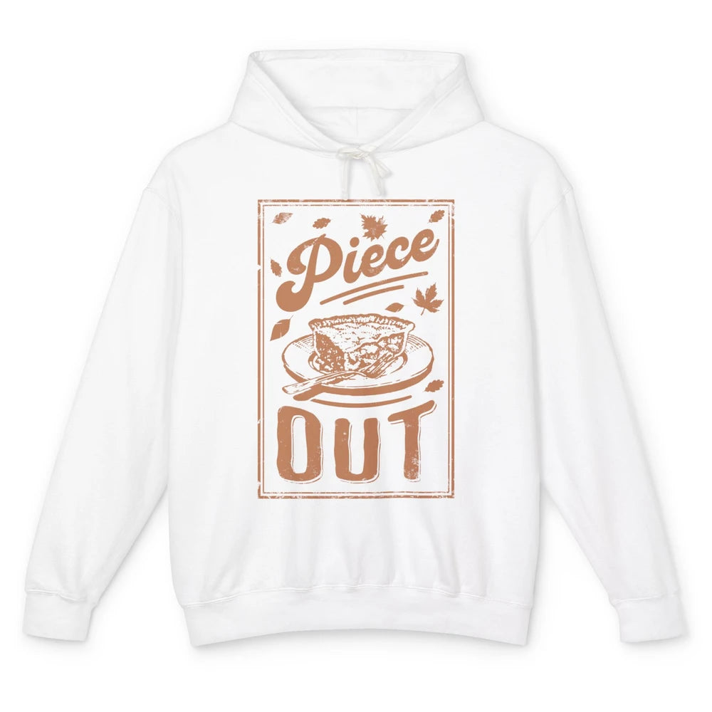 Retro Piece Out Pumpkin Pie Thanksgiving Dinner Fall Food Unisex Lightweight Hoodie