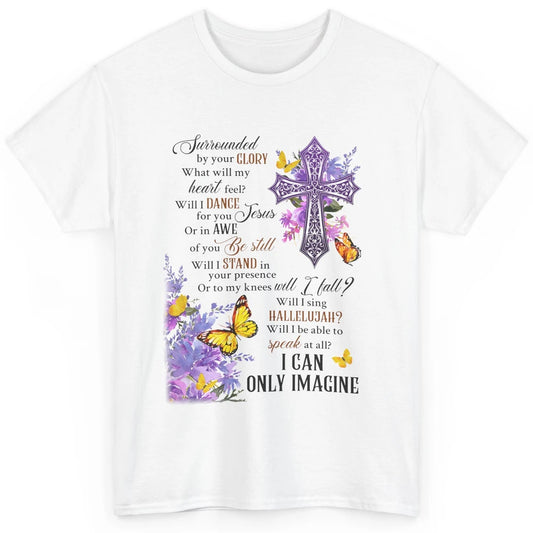 Floral Christian Cross I Can Imagine Bible Verse Religious Classic Unisex T-Shirt