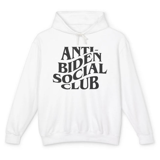 Anti Liberals Anti Biden Social Club Conservative US Flag Unisex Lightweight Hoodie