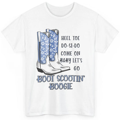 Floral Cowboy Boots Scooting Boogie Western Country Cowgirl Classic Unisex T-Shirt