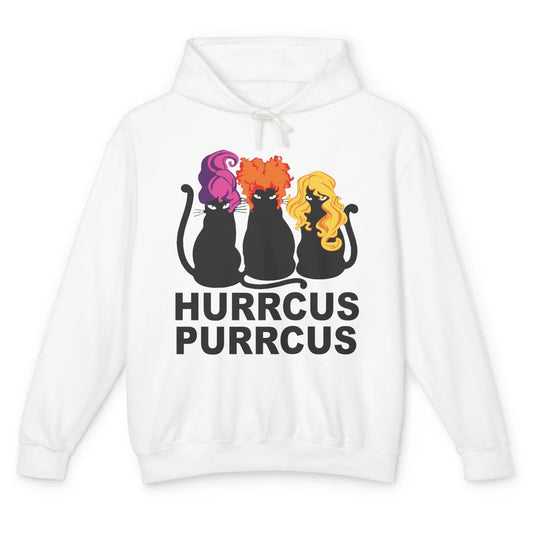 Black Cat Witch Hurrcus Purrcus Halloween Costume Cat Lovers Unisex Lightweight Hoodie