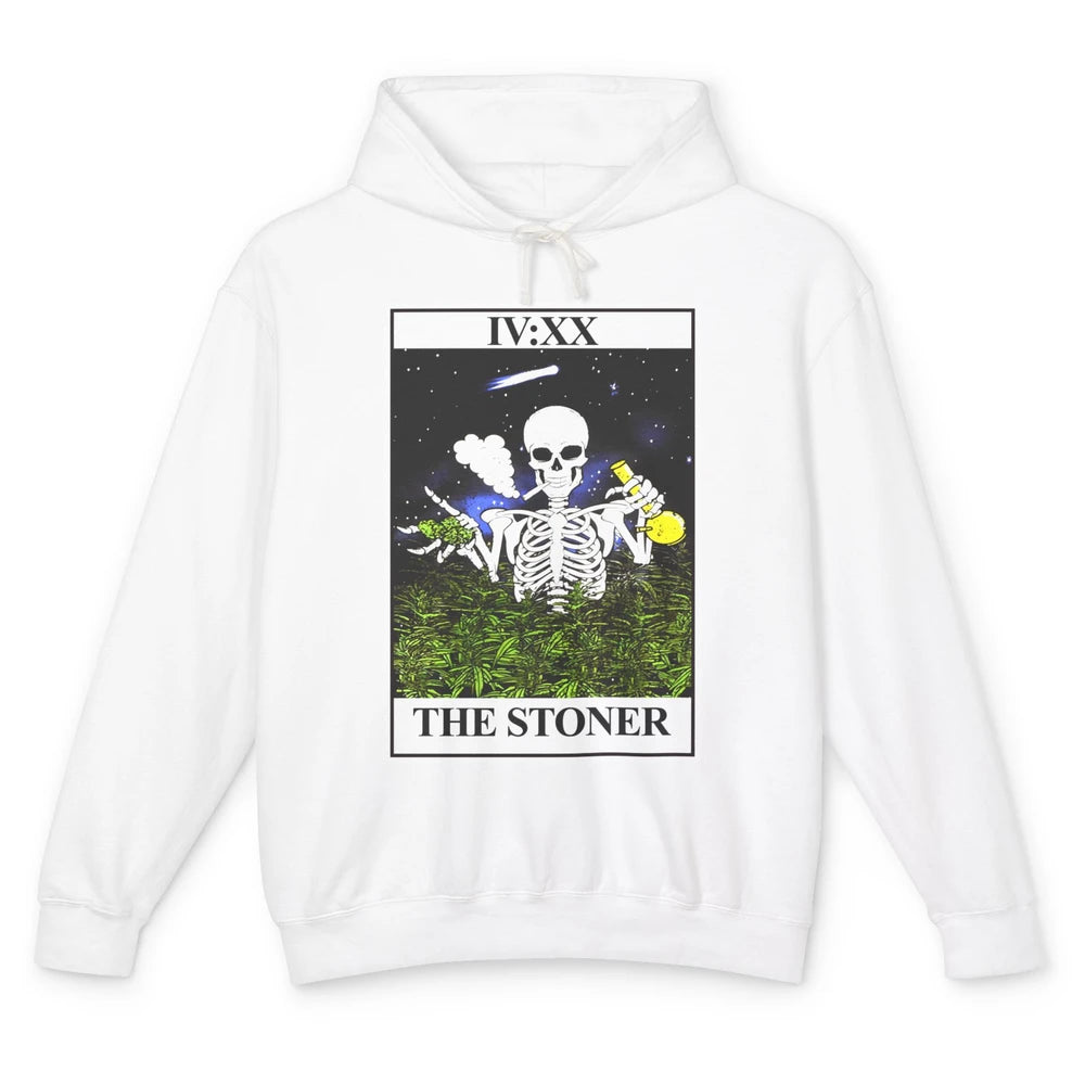 Skeleton Weed The Stoner Tarot Card Weed Cannabis Marijuana Unisex Lightweight Hoodie