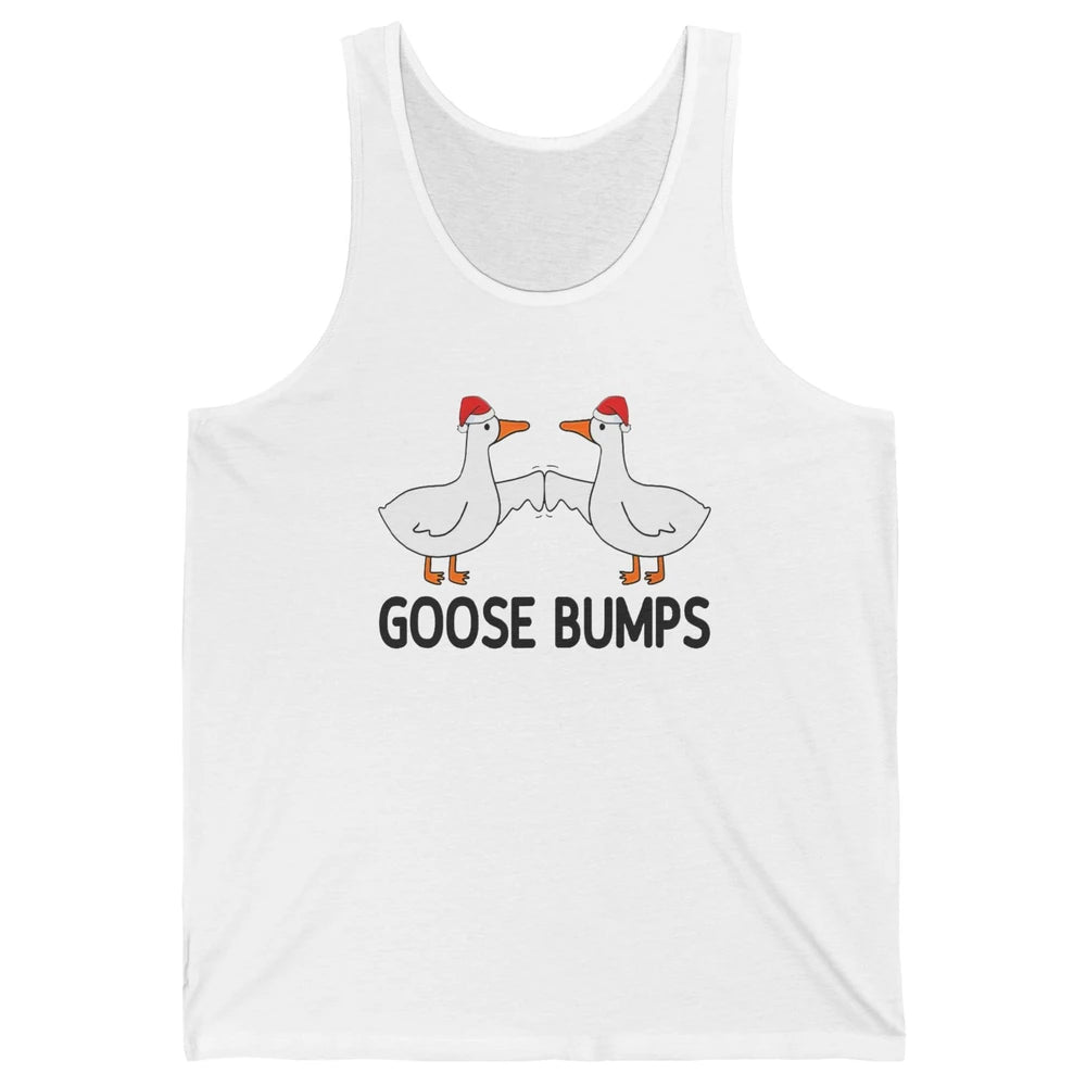 Funny Silly Goose Christmas Santa Goosebumps Winter Holiday Unisex Jersey Tank