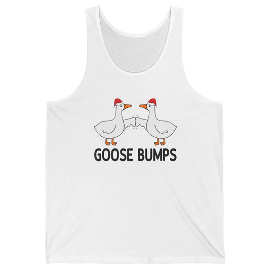 Funny Silly Goose Christmas Santa Goosebumps Winter Holiday Unisex Jersey Tank