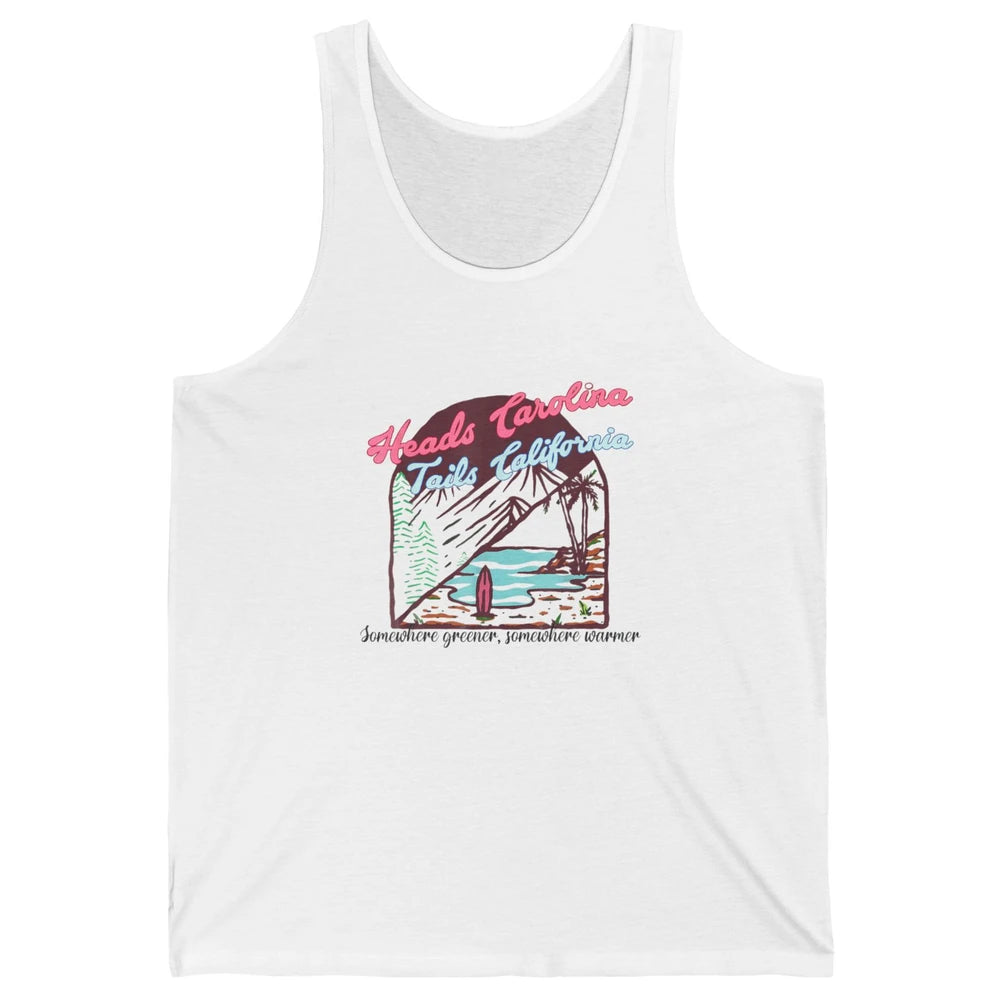 Western Heads Carolina Tails California Retro Beach Surf Unisex Jersey Tank