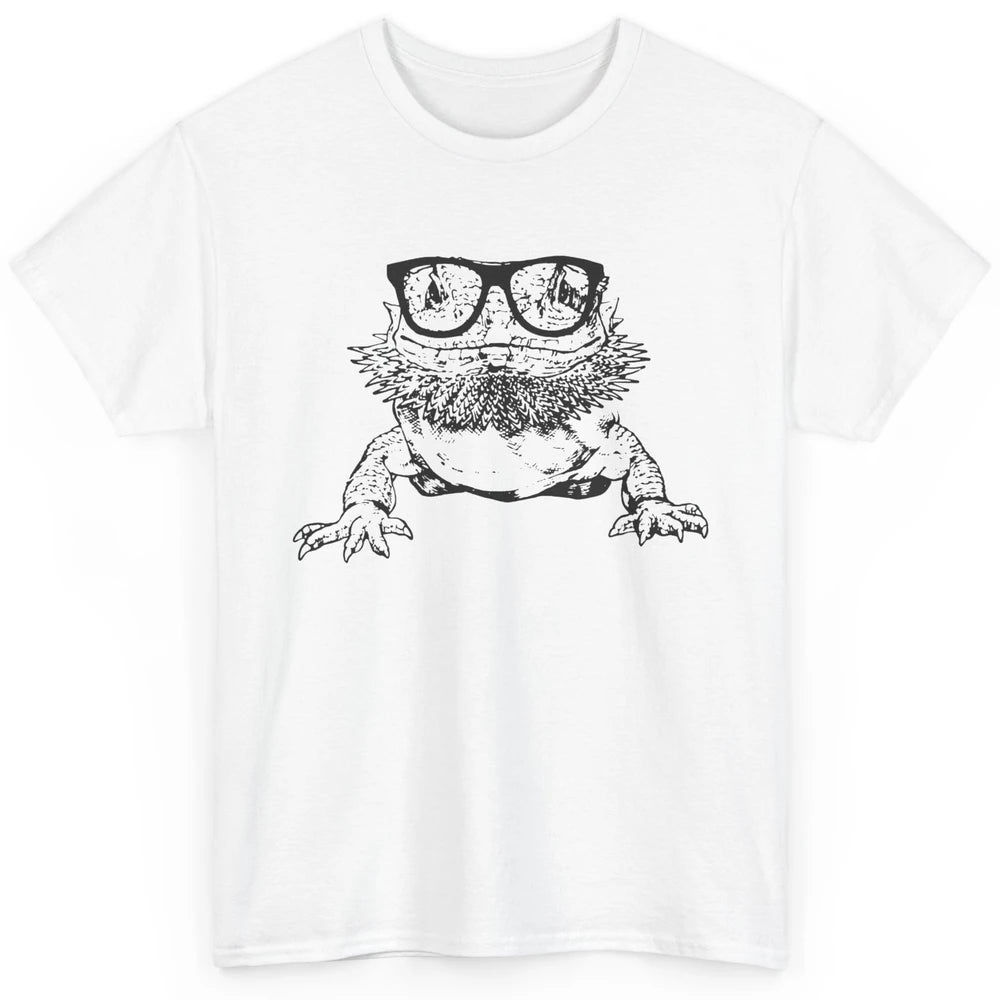 Funny Bearded Dragon Cute Reptile Lizard Nerdy Glass Animal Classic Unisex T-Shirt