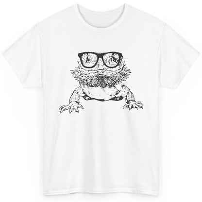 Funny Bearded Dragon Cute Reptile Lizard Nerdy Glass Animal Classic Unisex T-Shirt