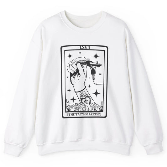 Tattoo Artist Tarot Card Beautician Tattoo Machine Halloween Unisex Crewneck Sweatshirt