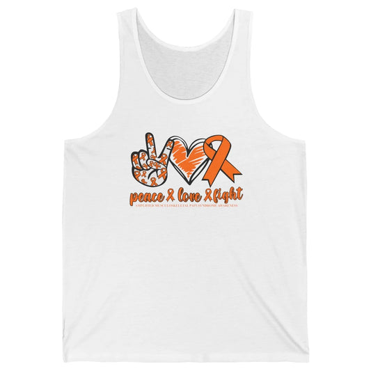 Amplified Musculoskeletal Pain Syndrome Peace Love Fight Unisex Jersey Tank