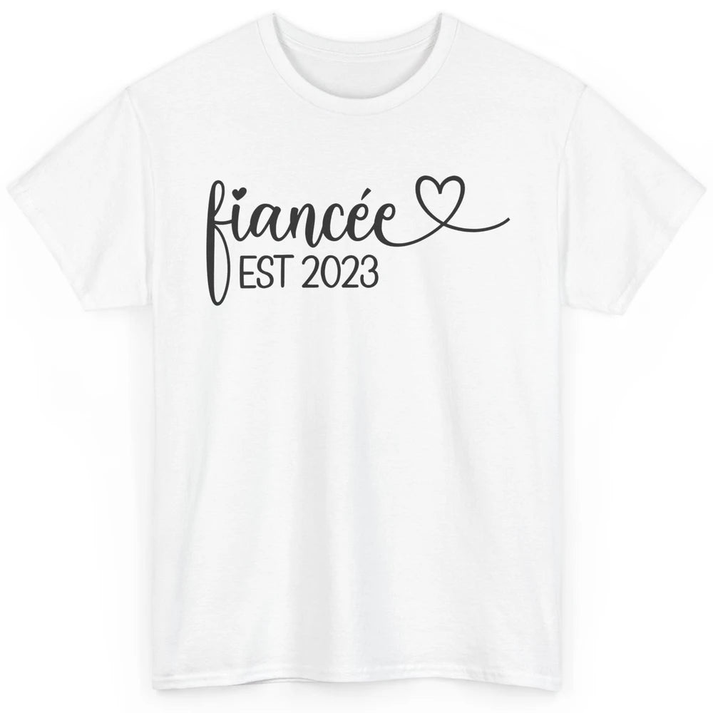 Fiancee Est 2023 Future Mrs. Engagement Bachelorette Gift Classic Unisex T-Shirt