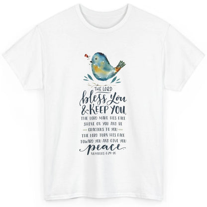 Floral Christian Lord Bless You Keep You Bible Inspirational Classic Unisex T-Shirt