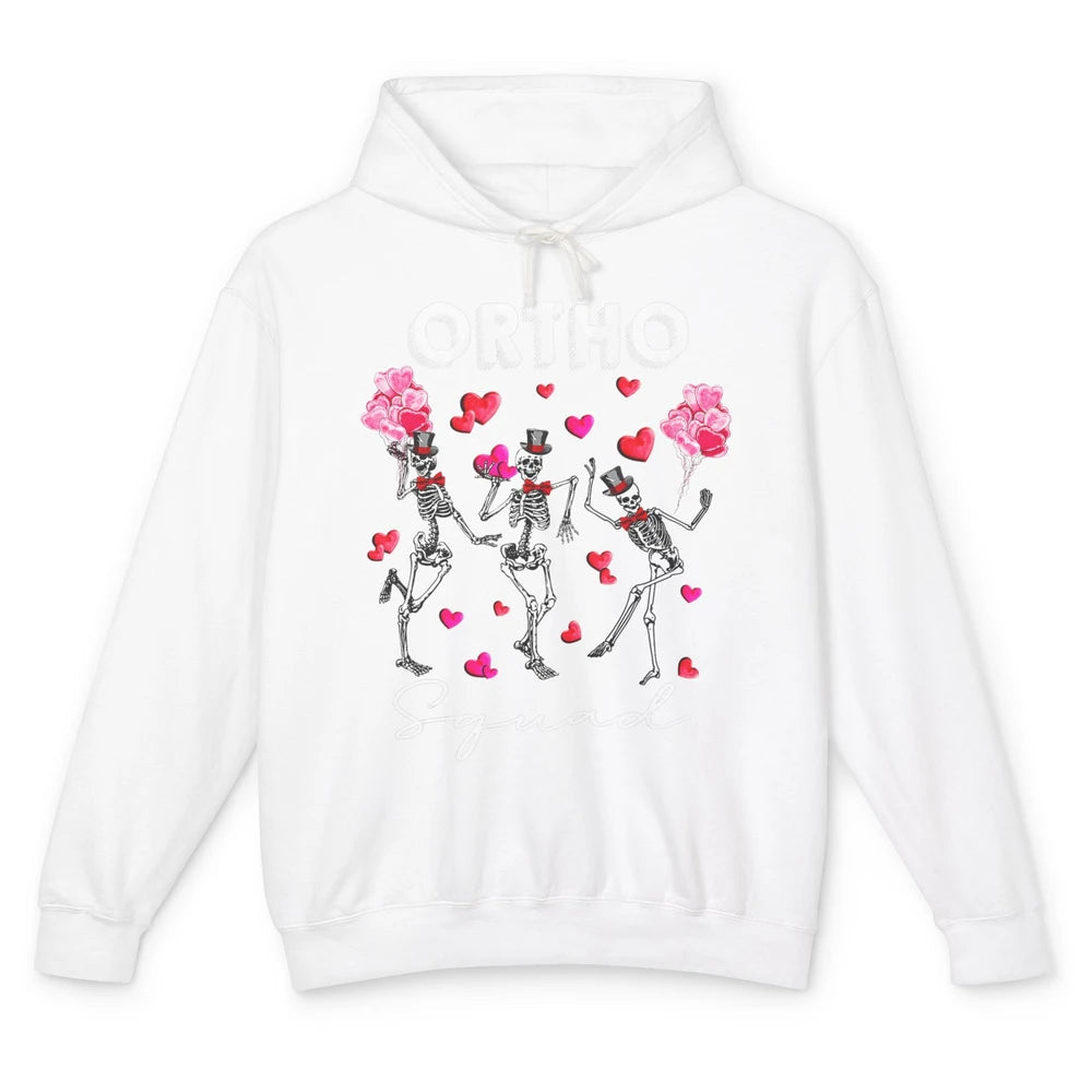 Ortho Nurse Valentine Skeleton Dancing Orthopedic Nursing Unisex Lightweight Hoodie