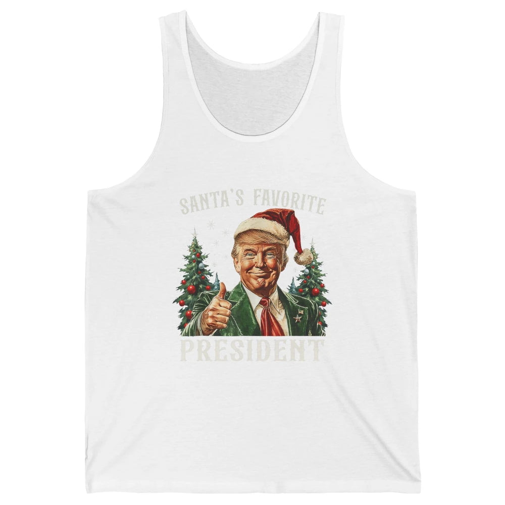 Funny Donald Trump Christmas Santa Favorite President Xmas Unisex Jersey Tank