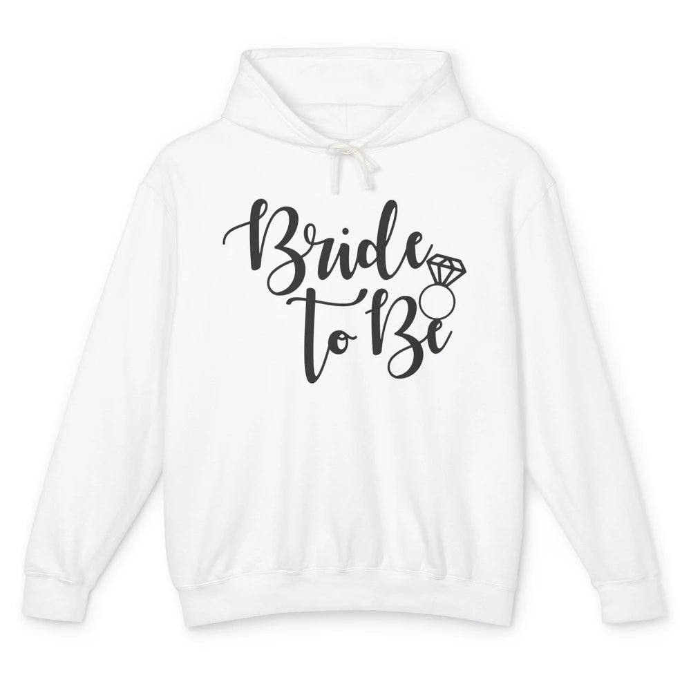 Bride To Be Wedding Ring Future Mrs. Engagement Bachelorette Unisex Lightweight Hoodie