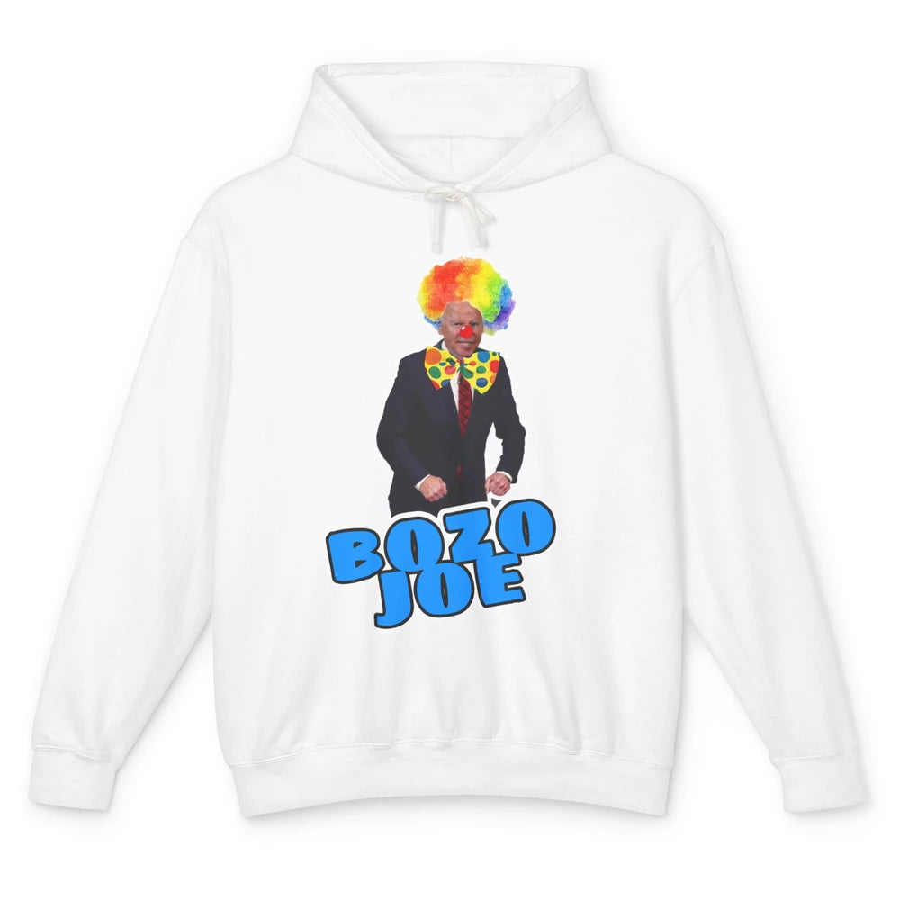 Funny Biden Clown Bozo Joe Anti Biden Liberal Conservative Unisex Lightweight Hoodie