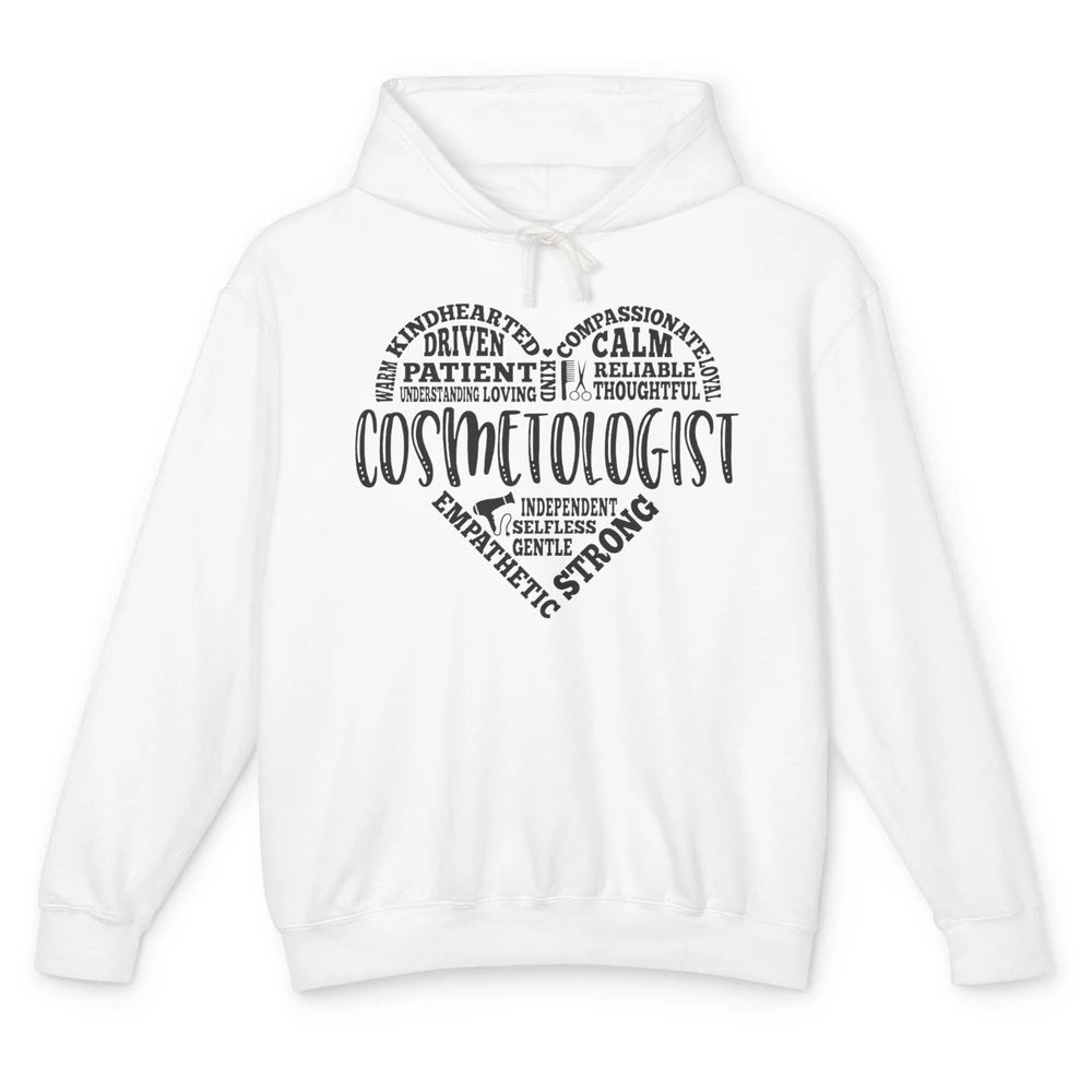 Cosmetologist Typography Cosmetology Beautician Appreciation Unisex Lightweight Hoodie