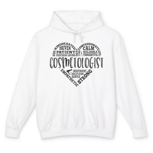 Cosmetologist Typography Cosmetology Beautician Appreciation Unisex Lightweight Hoodie