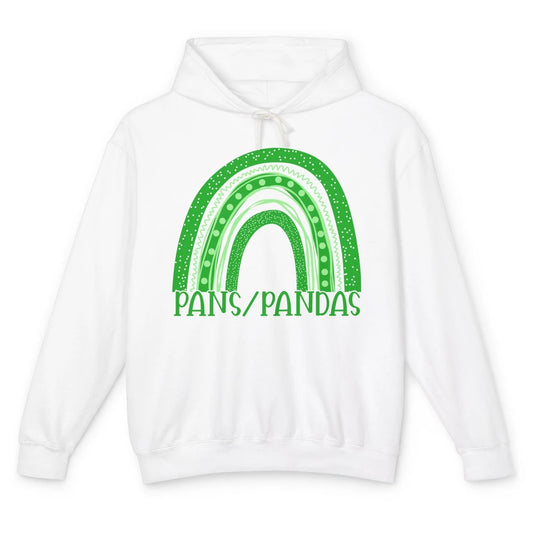 PANS/PANDAS Awareness Floral Green Ribbon Rainbow Pans Unisex Lightweight Hoodie