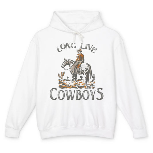 Desert Cowboy Retro Riding Horse Howdy Western Country Rodeo Unisex Lightweight Hoodie