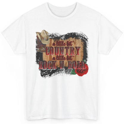 Cowboy Boots Hat A Little Country Little Rock N Roll Western Classic Unisex T-Shirt