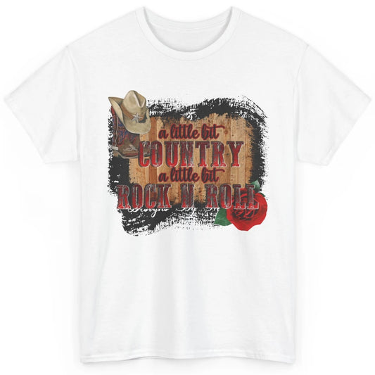 Cowboy Boots Hat A Little Country Little Rock N Roll Western Classic Unisex T-Shirt