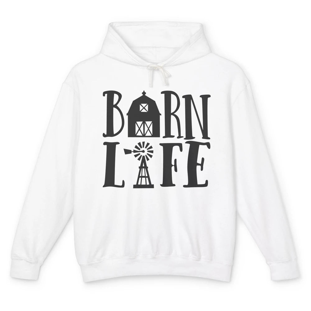 Farmhouse Barn Life Small Town Farm Animals Western Country Unisex Lightweight Hoodie