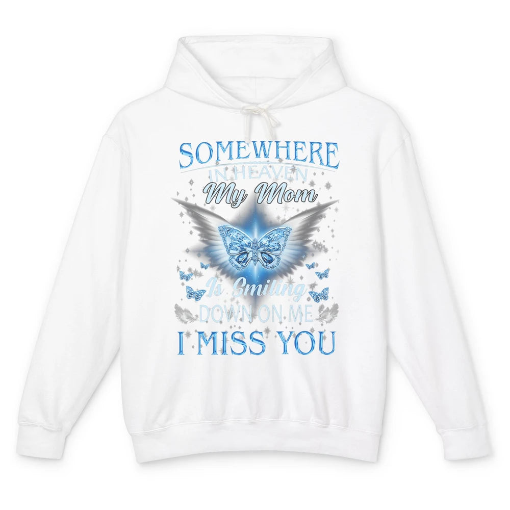 My Mom In Heaven Angel Wings Mother Memories Forever Love Unisex Lightweight Hoodie