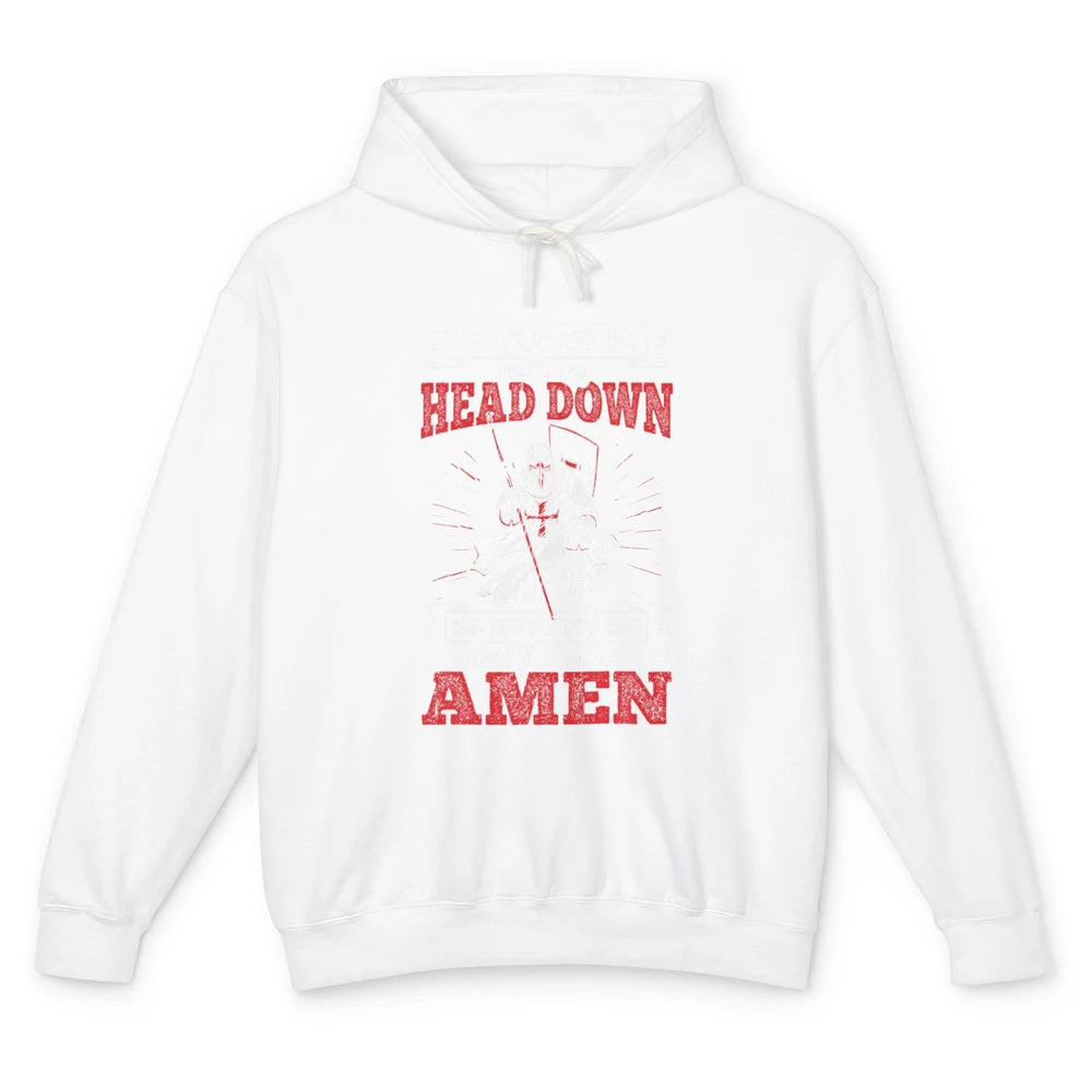 Devil Saw Me My Head Down He Won Jesus Knight Templar God Unisex Lightweight Hoodie