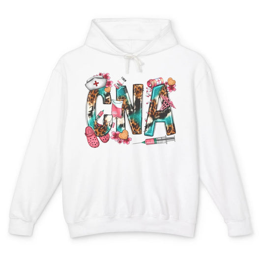 Leopard Stethoscope Love CNA Life Nurse Life Western Nursing Unisex Lightweight Hoodie