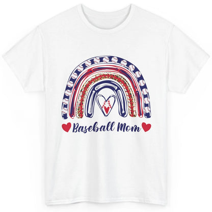 Baseball Mom Leopard Rainbow Proud Baseball Softball Players Classic Unisex T-Shirt