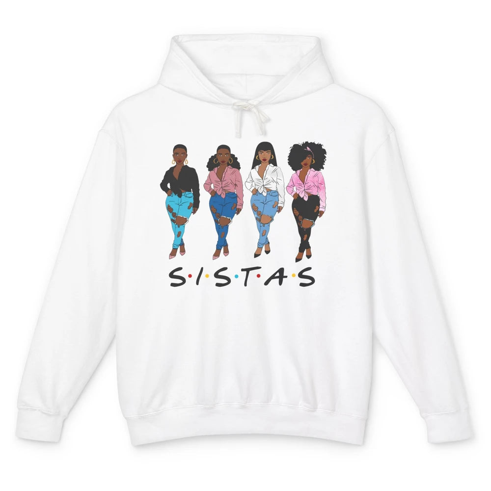 Sistas Awesome Afro African Black Women Melanin Sisters Gift Unisex Lightweight Hoodie