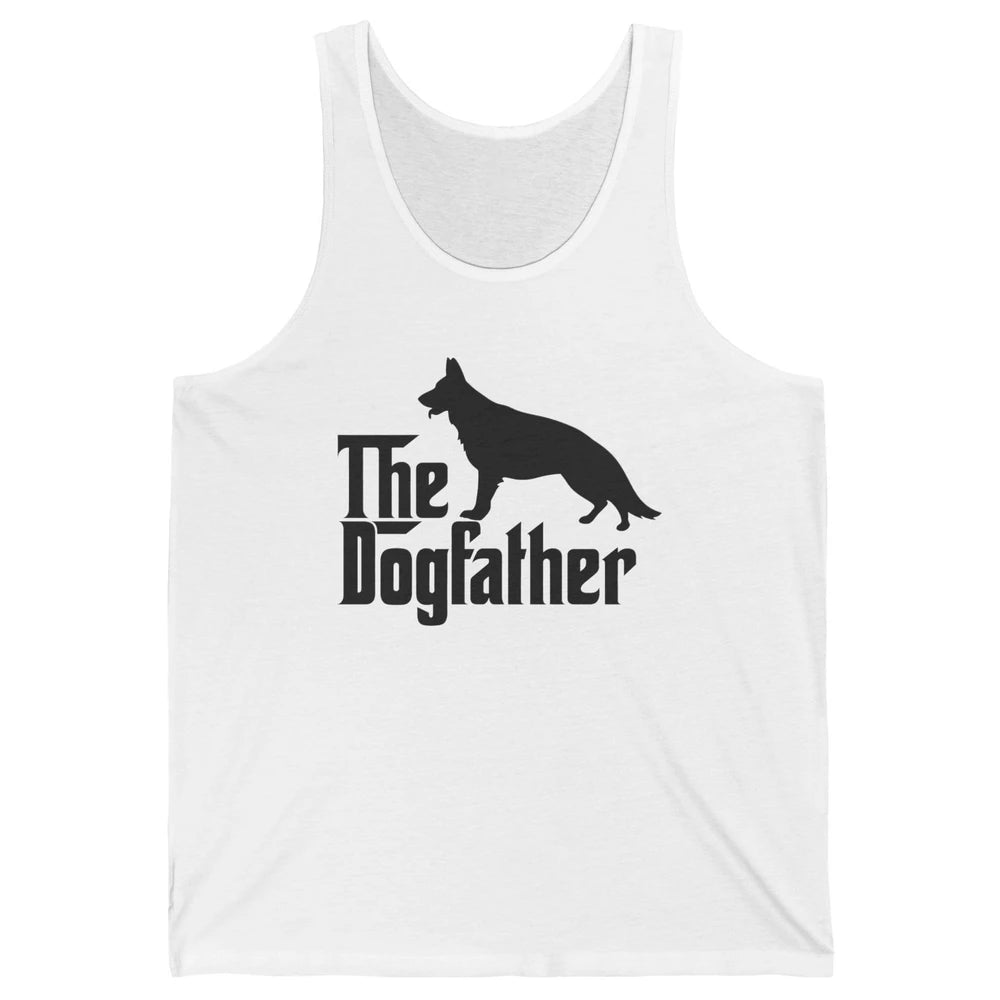 The Dogfather German Shepherd Funny Dog Dad Father Day Unisex Jersey Tank