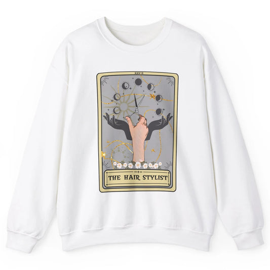 The Hairstylist Tarot Card Barber Beautician Cosmetology Unisex Crewneck Sweatshirt