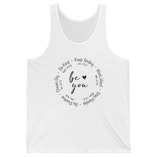 Be You Bible Verse Faith Christian Religious Inspirational Unisex Jersey Tank