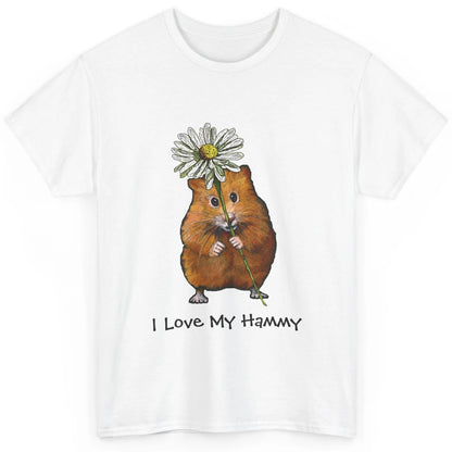 Cute Love Hammy Daisy Hamster Aesthetic Farm Animal Positive Classic Unisex T-Shirt