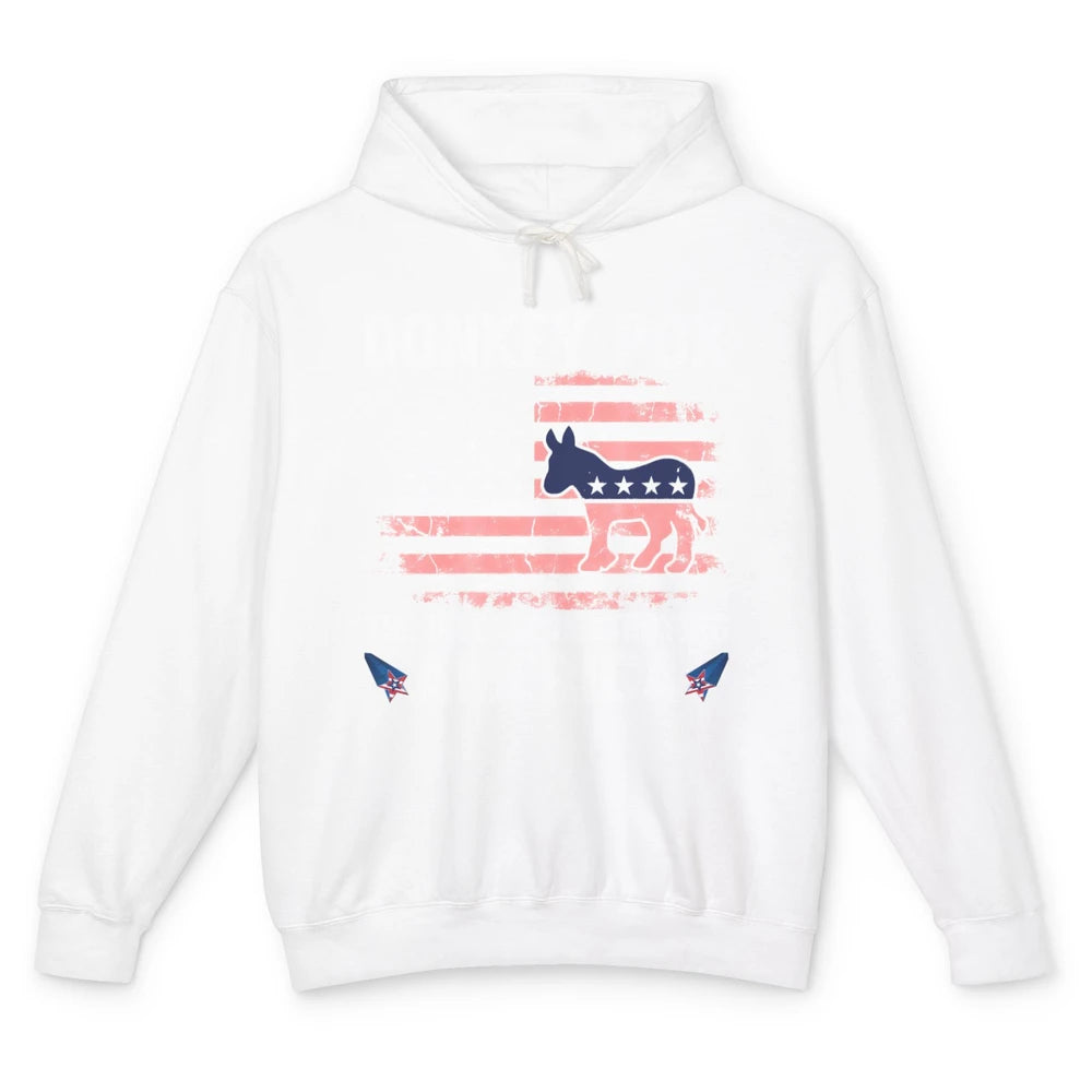 US Flag Donkey Pox The Disease Destroying America Democratic Unisex Lightweight Hoodie