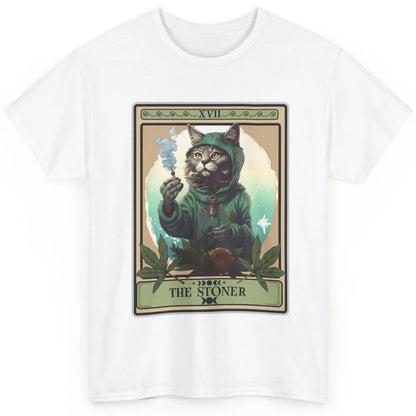 Vintage The Stoner Cat Tarot Card Weed Cannabis Marijuana Classic Unisex T-Shirt