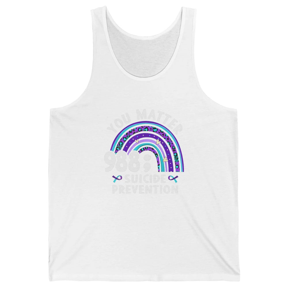 Suicide Prevention Month Hotline Semicolon Rainbow Warrior Unisex Jersey Tank